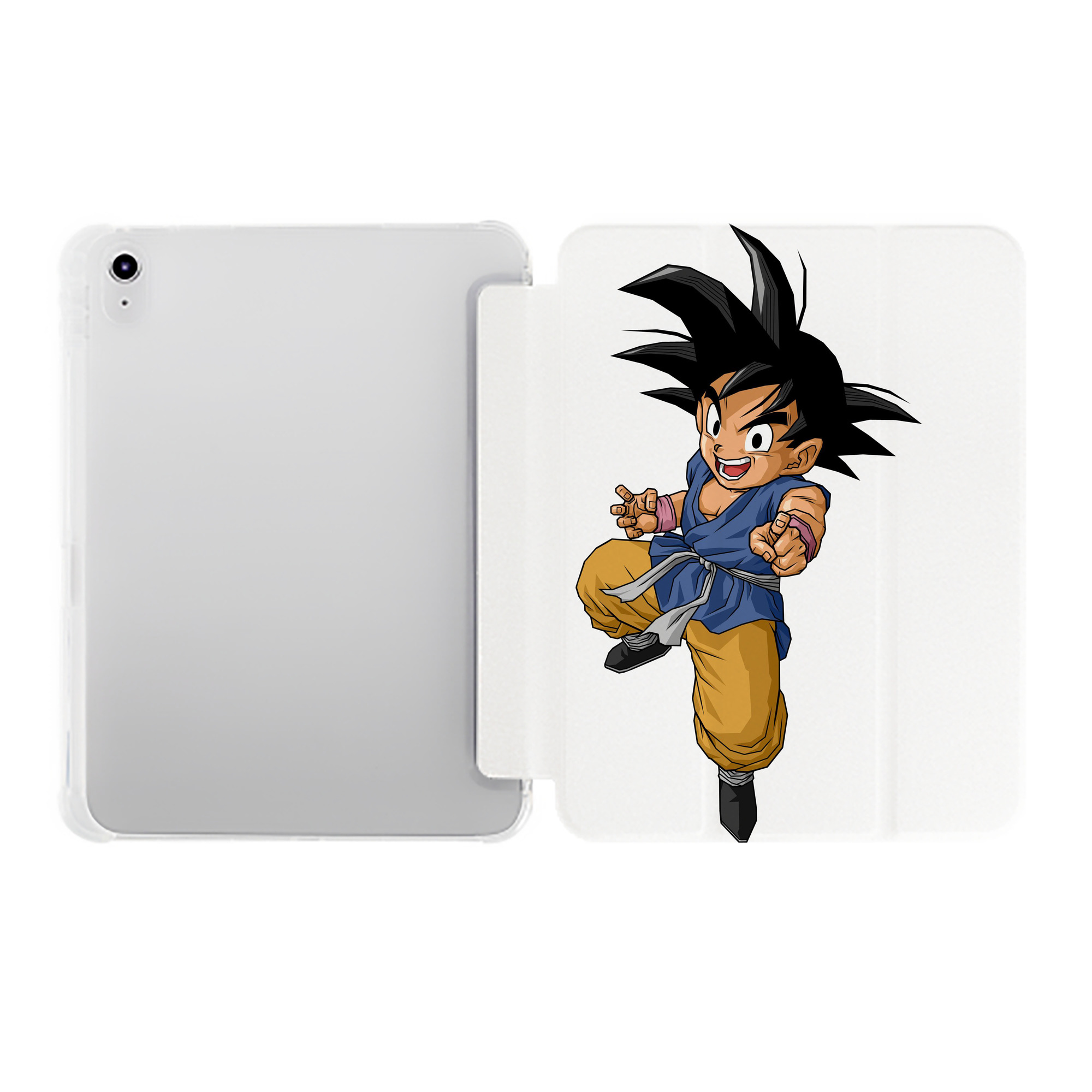 （画像用） ドラゴンボール 孫悟空（そん ごくう）Son Goku カカロット DRAGON BALL Kakarotto IPad ケース ペン収納付き 三つ折りスタンド PUレザー×シリコン 対応機種9.5/10.5/10.9インチ